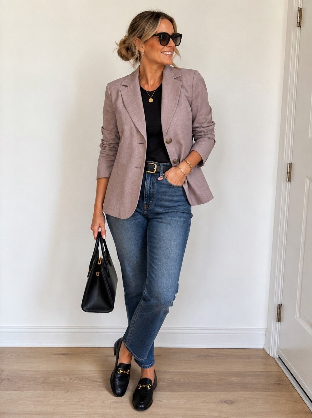 Ann Taylor Classic Gray Two Button Blazer Suit Jacket Size 12 Petite NWT